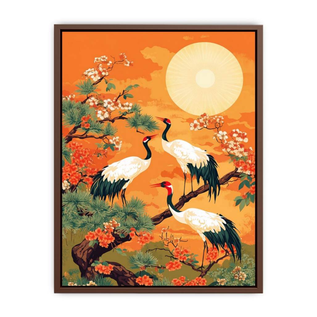 Whispering Cranes Of Twilight  Poster