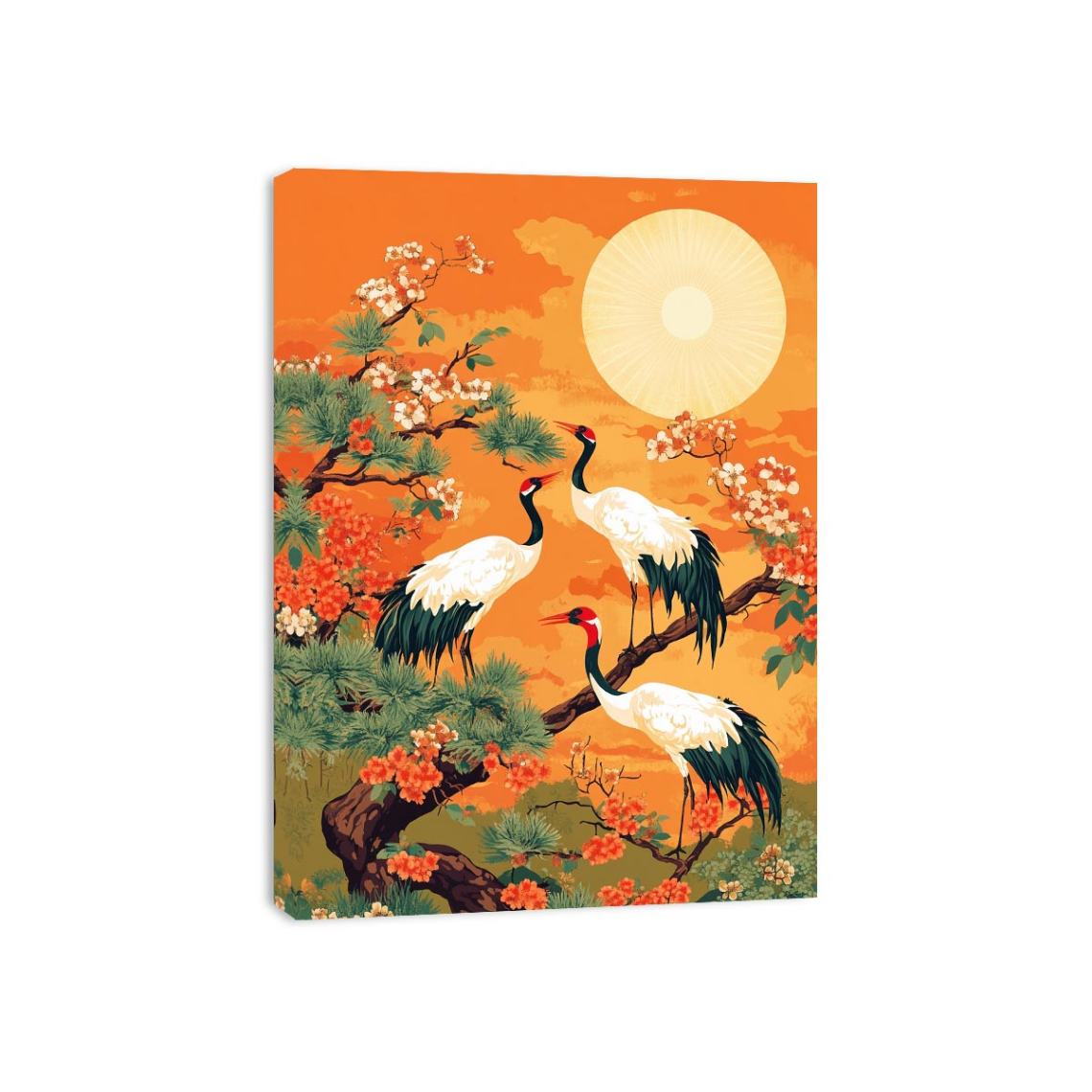 Whispering Cranes Of Twilight Canvas Print