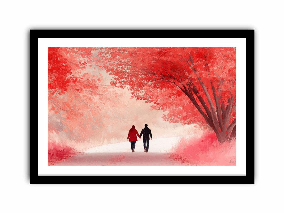 Autumn Stroll Of The Hert  Art Print