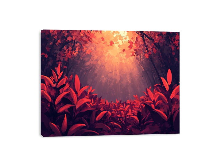 Autumn’s Fiery Sentinel Canvas Print