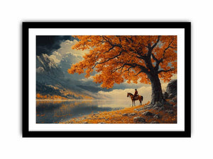 Lone Rider  Art Print