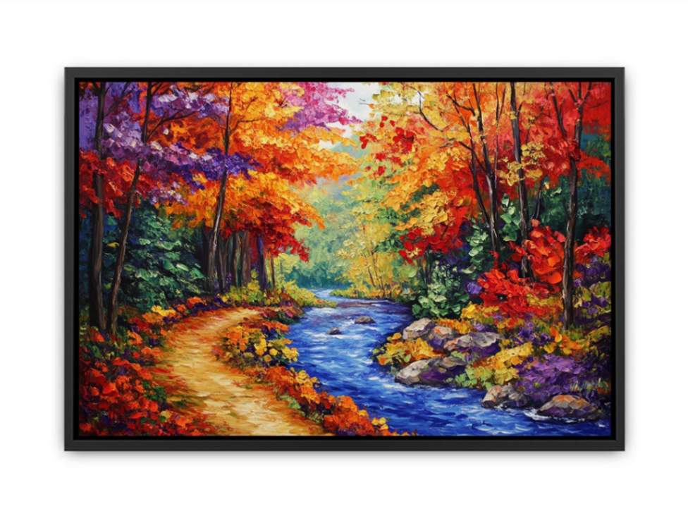 Golden Valley Of Fall  Painting