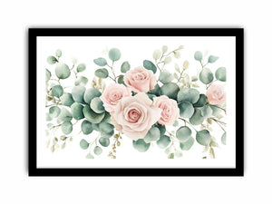 Sage Green Floral   Art Print