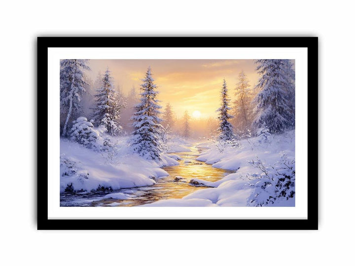 Landscape In Winter  Art Print