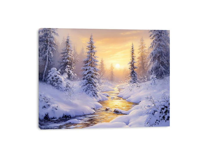 Landscape In Winter Canvas Print