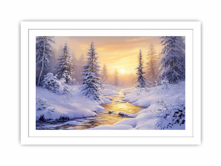 Landscape In Winter Streched canvas