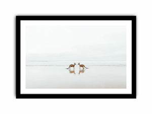 Moonlit Leapers  Art Print