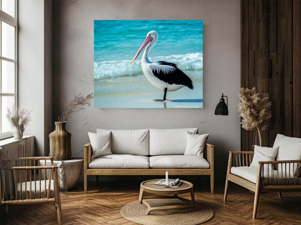 Pelican On Beach 