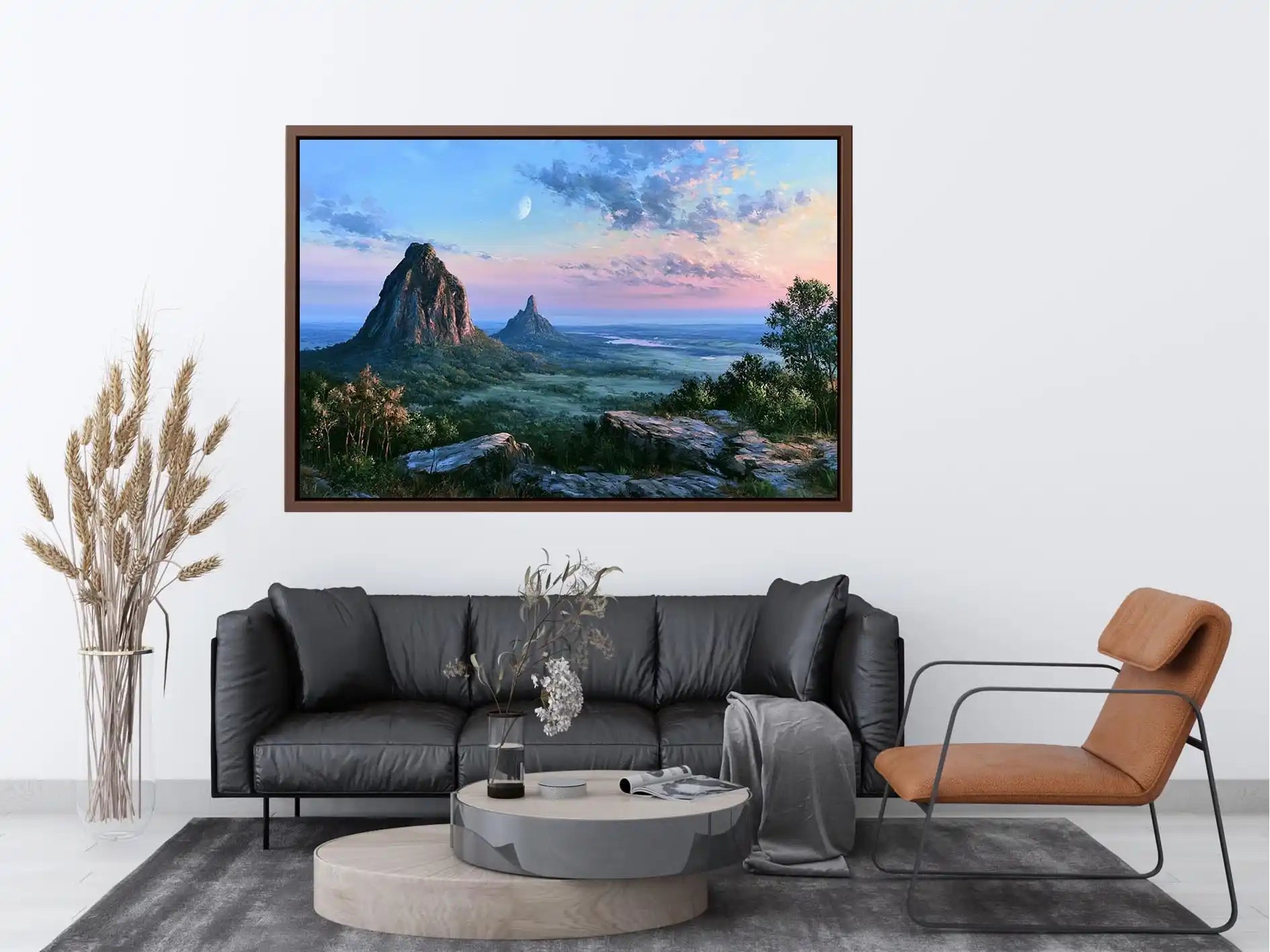 Glass House Mountains Australia Canvas Print Wall Art