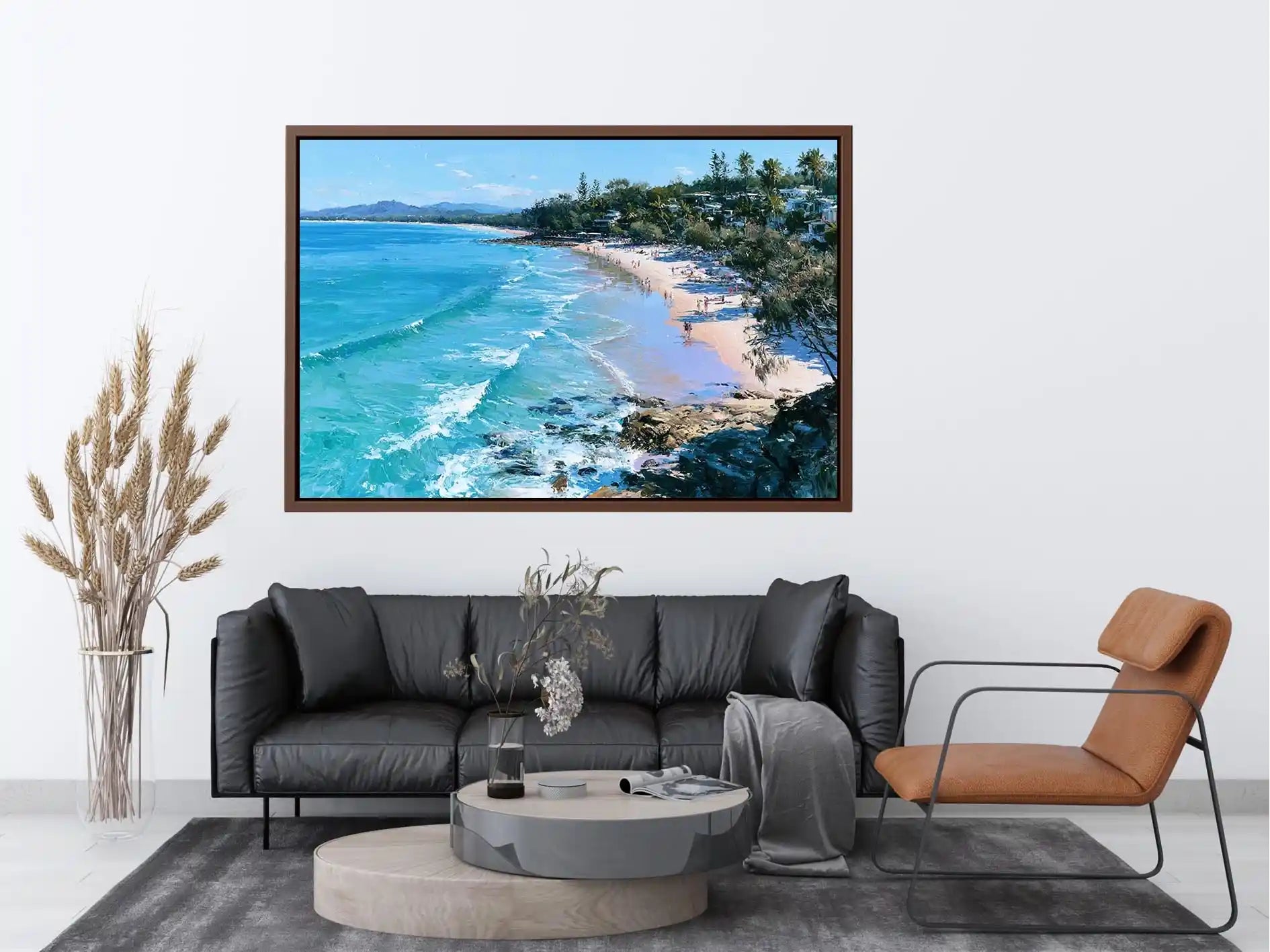 Noosa Main Beach Abstract Ocean Canvas
