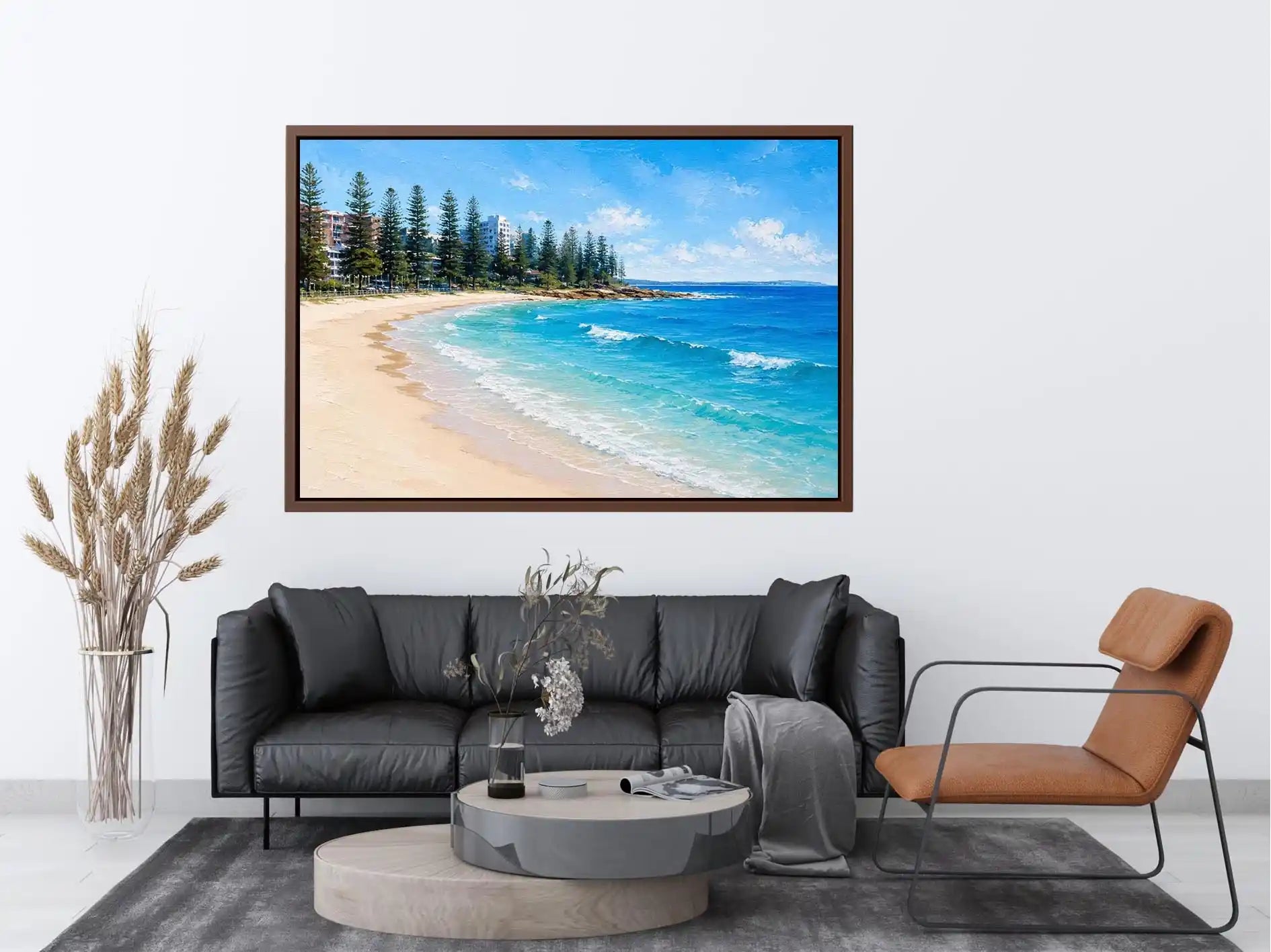 Manly Abstract Ocean Canvas