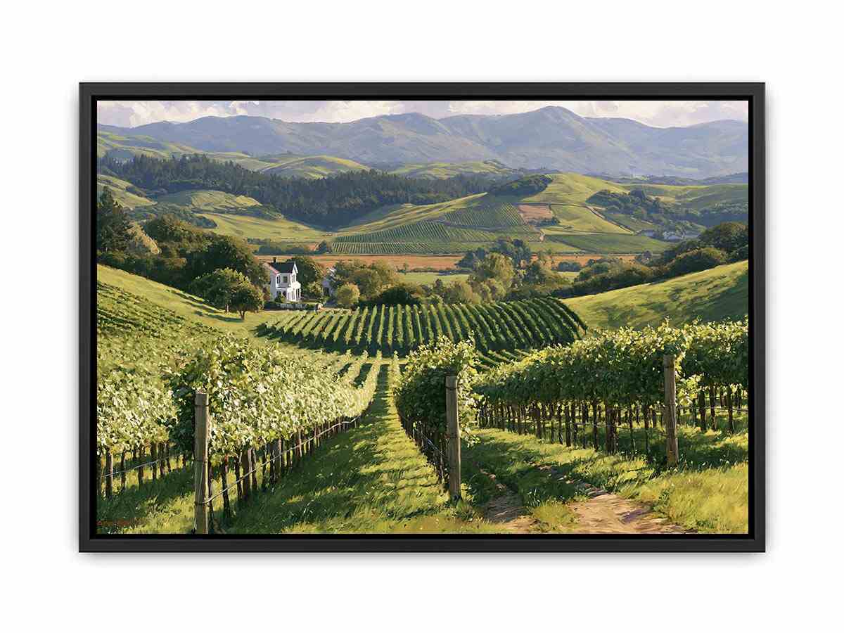 South Australia vineyard landscape wall art inspired by Australian wine country, available as canvas prints and framed wall art.