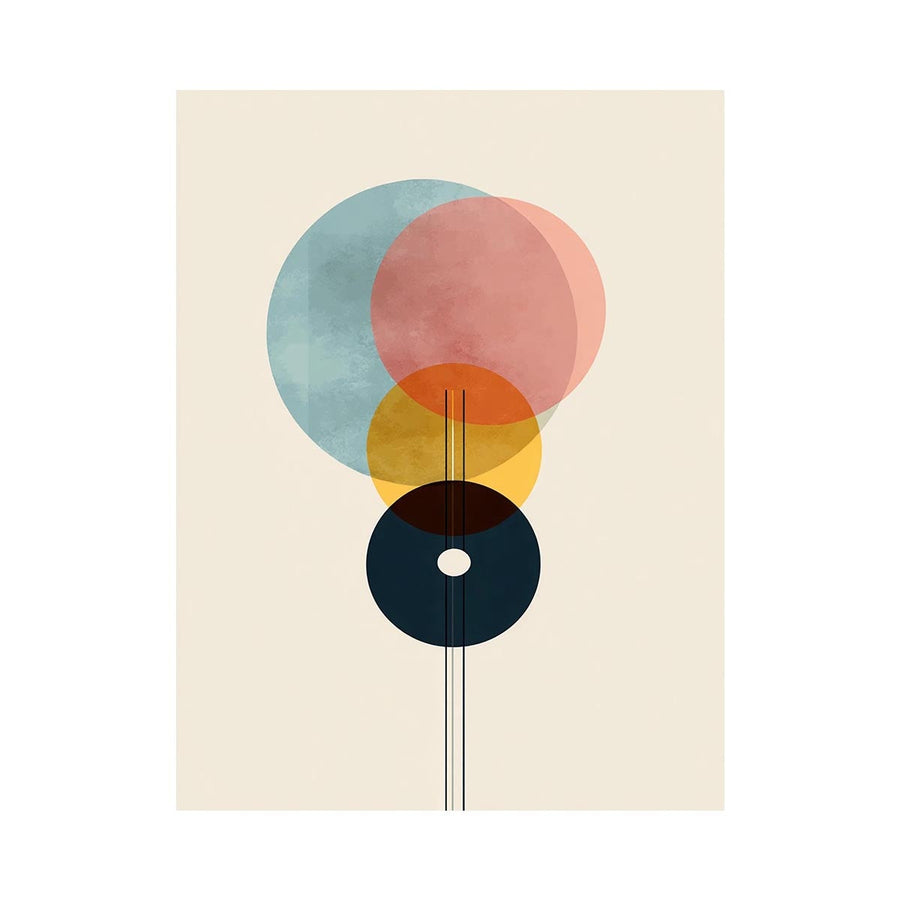 Midcentury Modern Vibe geometric canvas print for Australian interiors