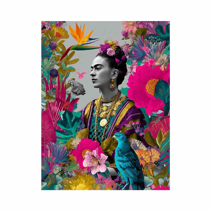 Frida Among the Leaves