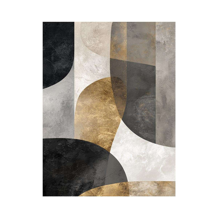 Minimalist neutral abstract canvas print for luxury dining room interiors