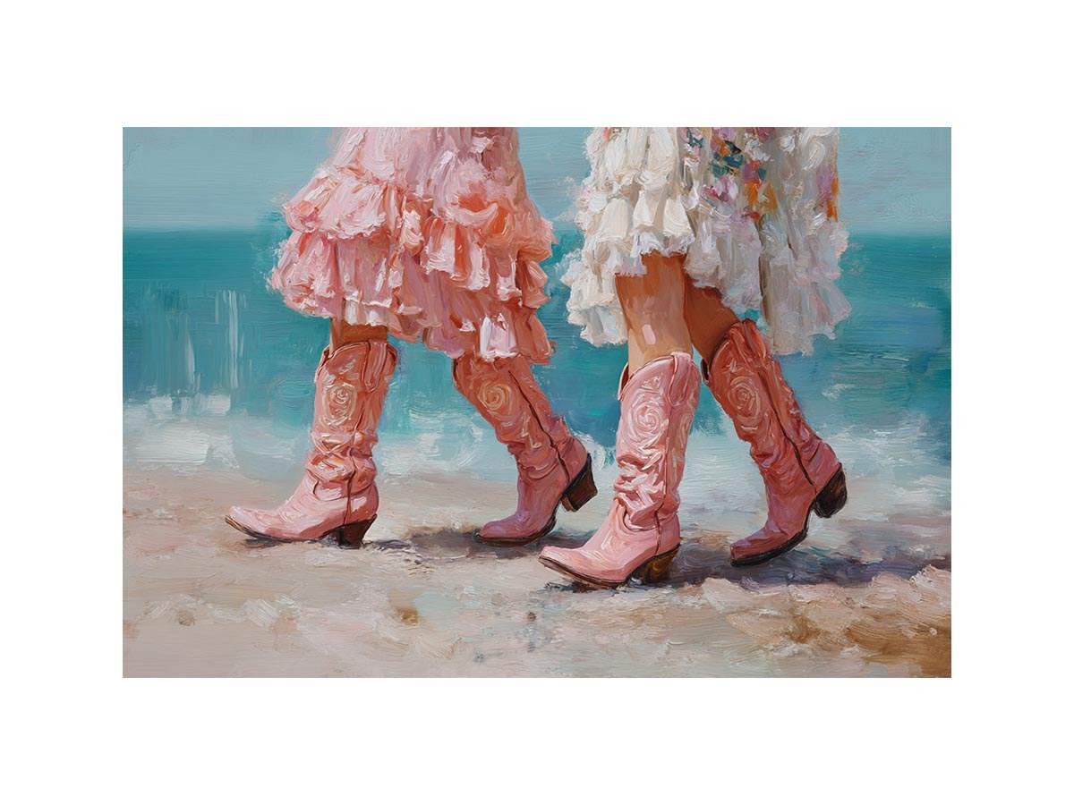 Cowgirl Shoes  by the Shore
