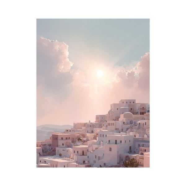 Pastel Dreams of Santorini