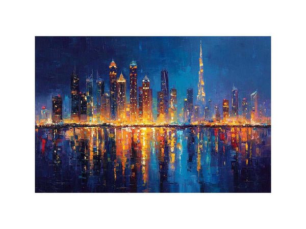Dubai Skyline Painting