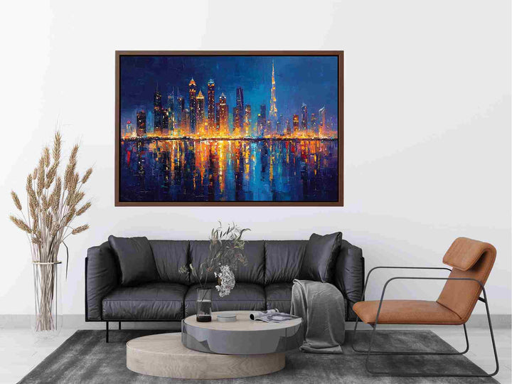 Dubai Skyline Painting