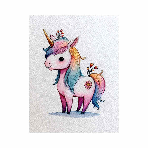 Unicorn Watercolor Painting