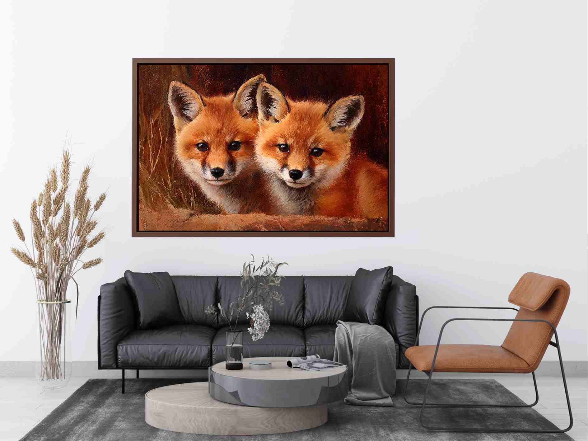 Two Baby Red Foxes