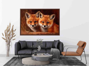 Two Baby Red Foxes