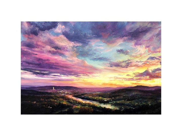 Pastel watercolor Landscape