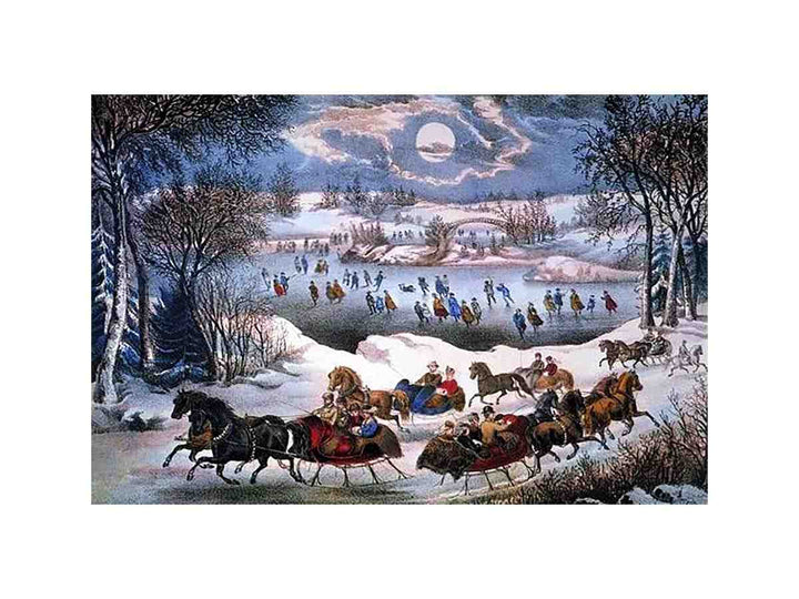 New York Central park In winter