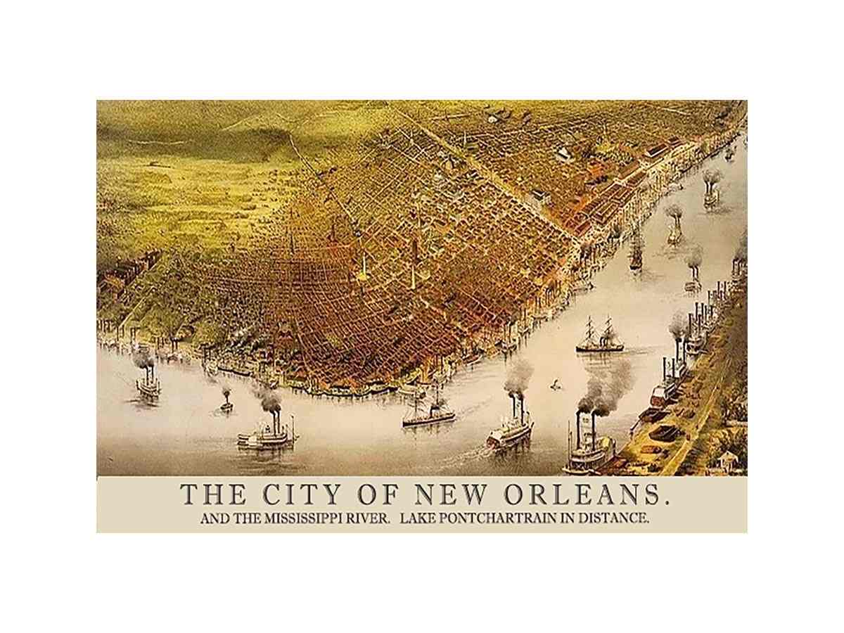 The City of New Orleans map