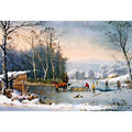 Country Cabin in an American Winter 