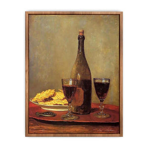 Still Life: Two Glass of Red Wine by Albert Anker  Poster