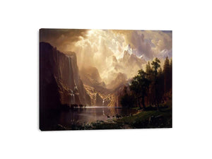 Among The Sierra Nevada Mountains California  by Albert Bierstadt Painting