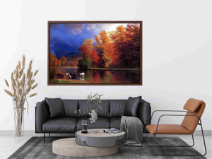 On The Saco by Albert Bierstadt Painting 