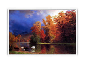 On The Saco Framed Print