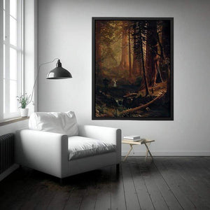 Giant Redwood Trees of California by Albert Bierstadt Painting