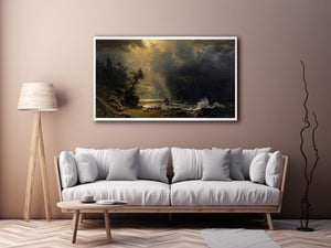 Puget Sound On The Pacific Coast by Albert Bierstadt Painting
