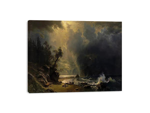 Puget Sound On The Pacific Coast by Albert Bierstadt Painting