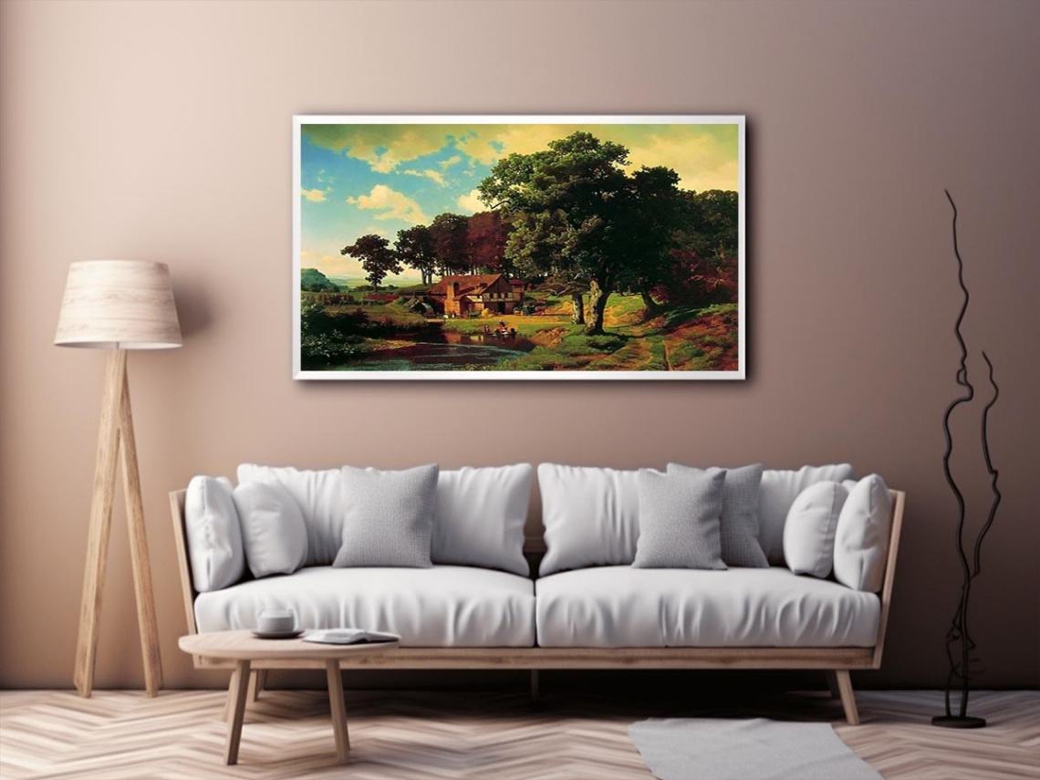 A Rustic Mill by Albert Bierstadt Painting 