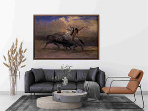 The Last of the Buffalo II by Albert Bierstadt Painting 