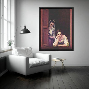 A Girl and her Duenna by Bartolome Esteban Murillo Painting