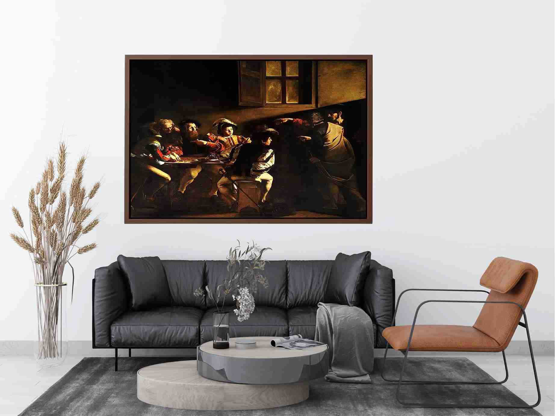 Calling of St. Matthew (Vocazione di san Matteo) by Caravaggio Painting 