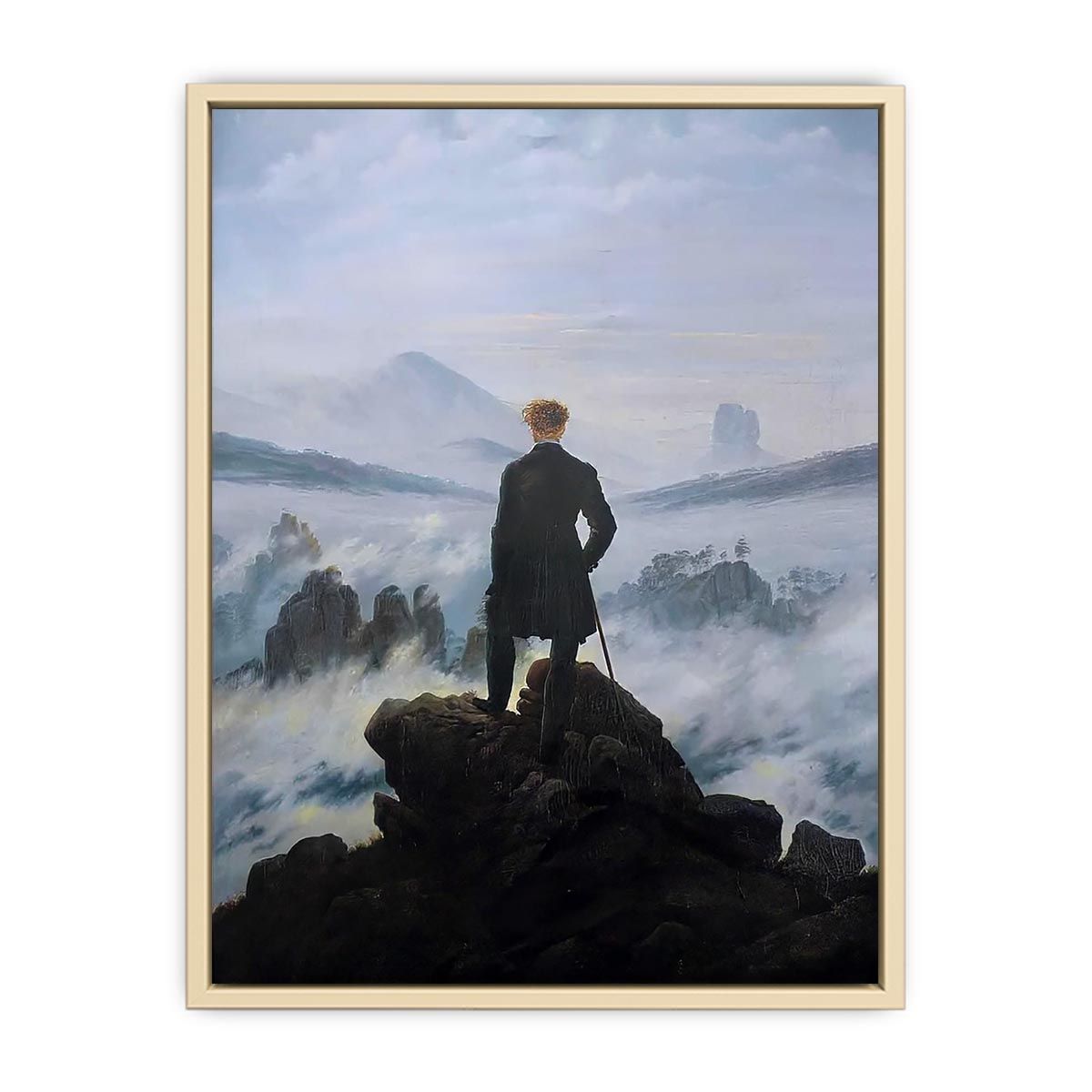 The Wanderer above the Mists 1817-18  Art Print
