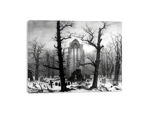 Monastery Graveyard In The Snow by Caspar David Friedrich Painting 