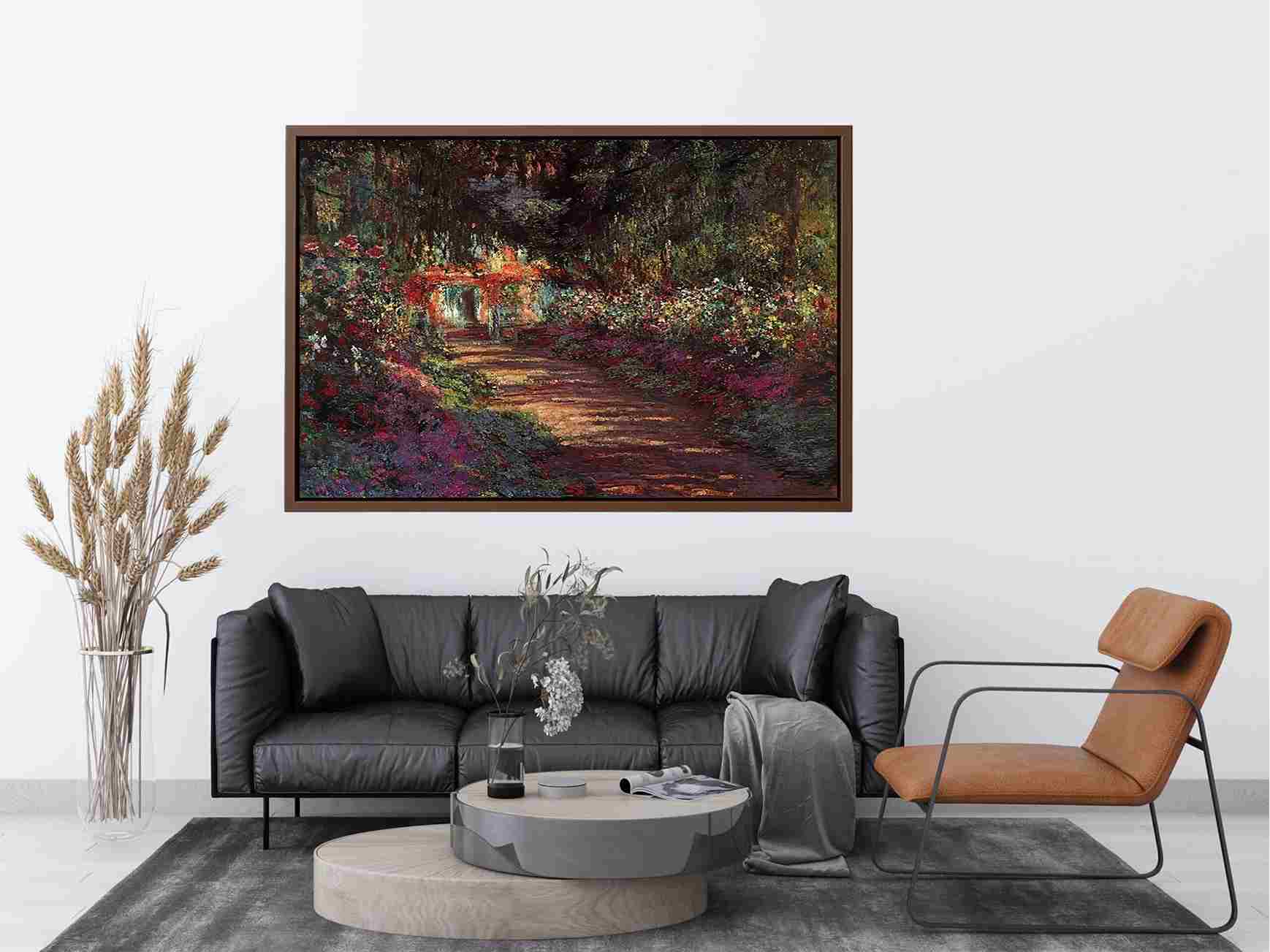 The Flowered Garden by Claude Monet Painting 