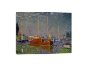The Red Boats, Argenteuil by Claude Monet Painting 
