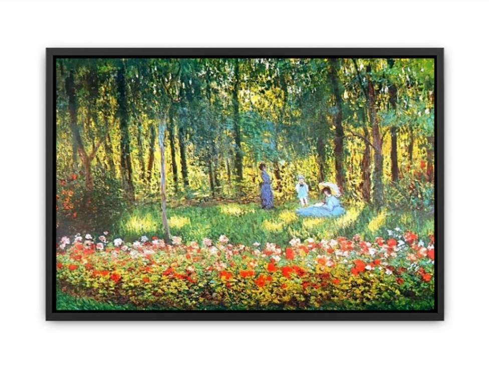 The Artists Family In The Garden Canvas Print