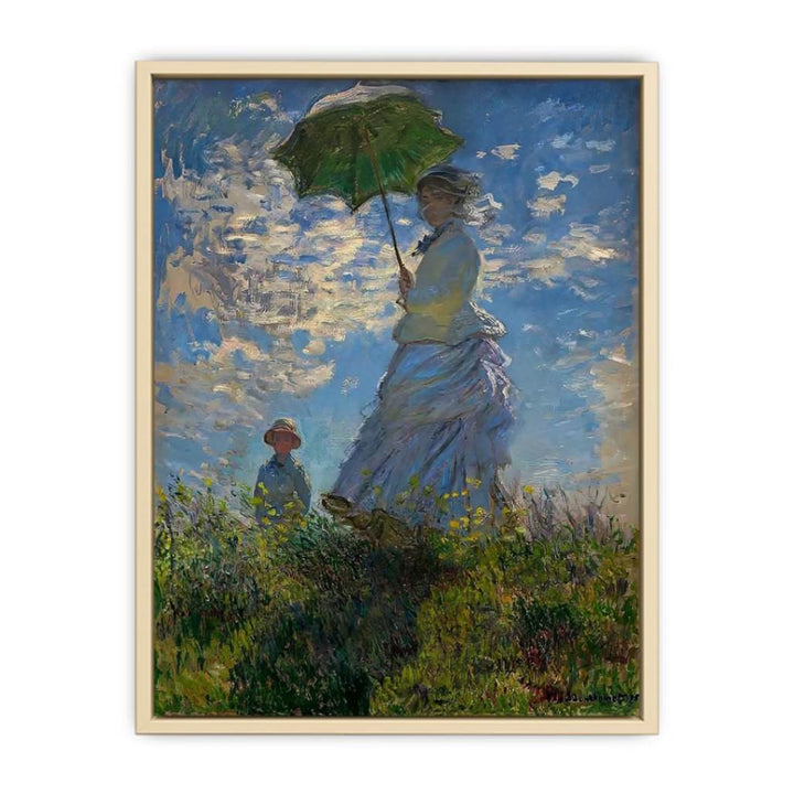 The Walk Woman With A Parasol  Art Print