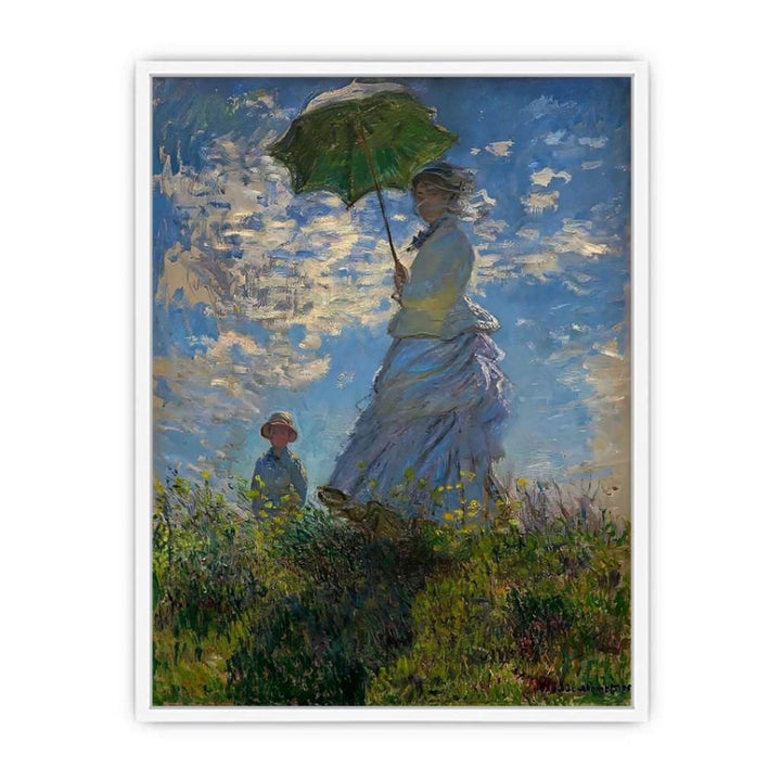 The Walk Woman With A Parasol Framed Print