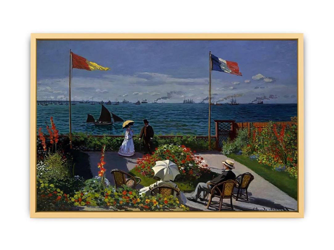 Terrace at the Seaside, Sainte-Adresse Streched canvas