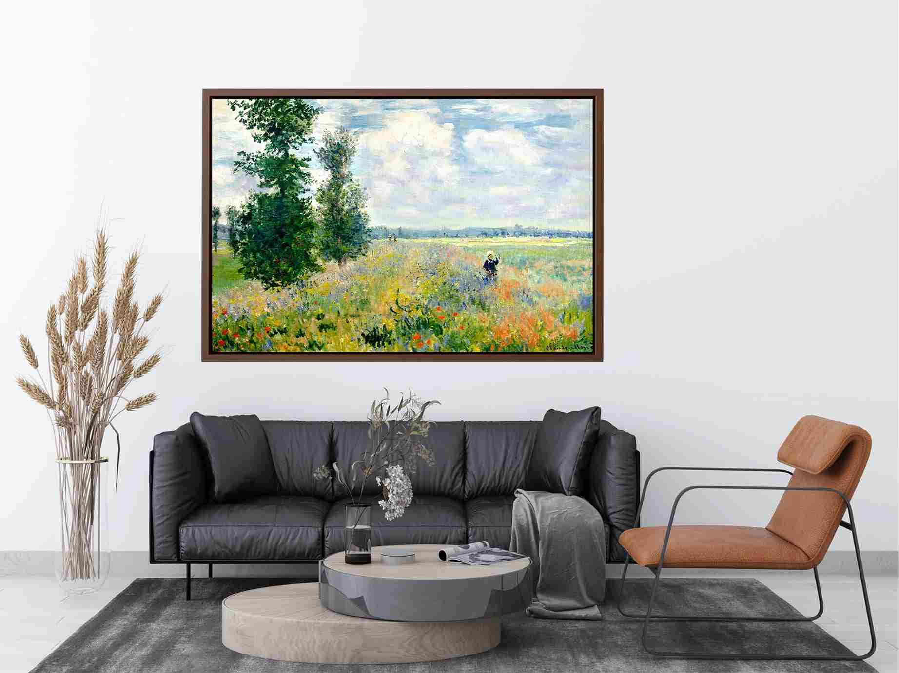 Poppy Field Argenteuil by Claude Monet Painting 